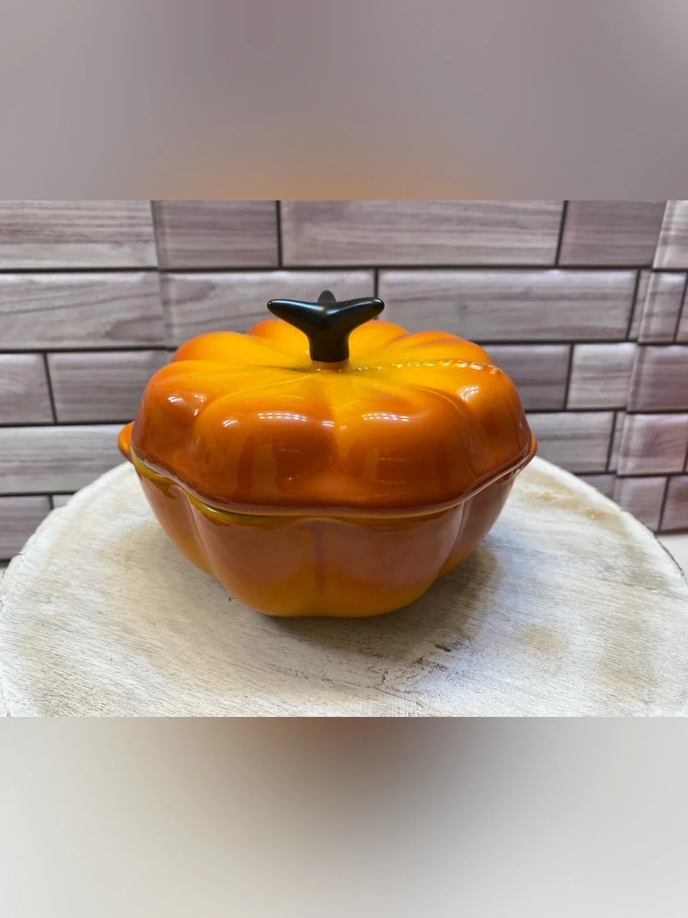Le Creuset ❤️Mini Pumpkin Cocotte 300ml Marronnier NIB**